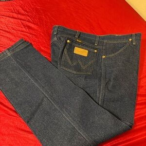 Wrangler Men's Dark Blue Straight Jeans